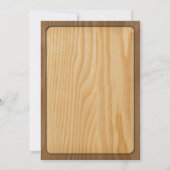 素朴な40歳の誕生日招待状 ヴィンテージウッド 招待状 (裏面)