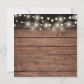 素朴な50周年記念ゴールドハートのストリングライト 招待状 (裏面)