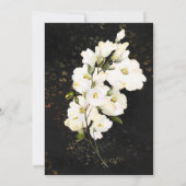 素朴な*~*の水彩画の白いバラのブライダルシャワー 招待状 (裏面)