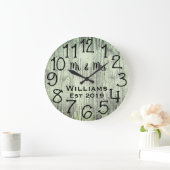 素朴な カスタマイズ 灰色 木材 ラージ壁時計 (ホーム)