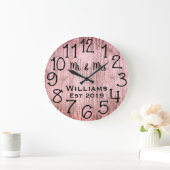 素朴な カスタム 灰色 木材 オーダーメイド ラージ壁時計 (ホーム)