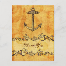 素朴な、ヴィンテージ、いかり航海の感謝していユー ポストカード