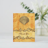 素朴な、ヴィンテージ、シーセルビーチ感謝していユーザ ポストカード (スタンド正面)