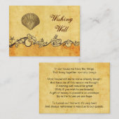 素朴な，ヴィンテージ，シーセルビーチ願い井戸カード エンクロージャーカード (正面/裏面)