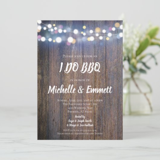 素朴な《写真》ぼけ味ライト国木私はBBQのシャワーをします 招待状 (スタンド正面)