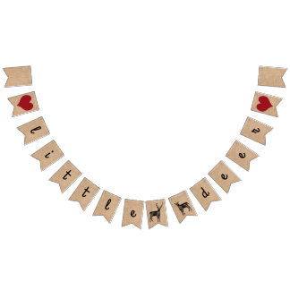 素朴な"小さいシカ"の森林ベビーの旗の装飾 バンティングフラッグ