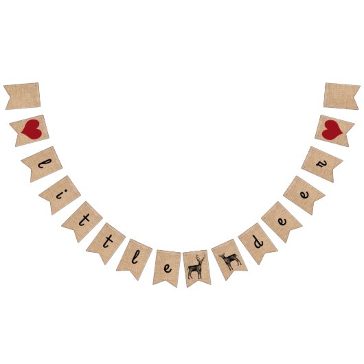 素朴な"小さいシカ"の森林ベビーの旗の装飾 バンティングフラッグ (全)