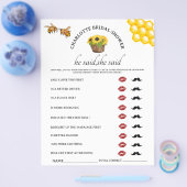 素朴な「彼が言った、彼女が言った」結婚前のお茶会ゲーム チラシ (シングル)