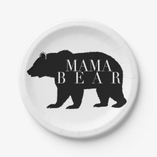 素朴なBear  ママのベビーシャワー ペーパープレート