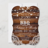 素朴なI DO ポストBBQ 木製招待状 招待状 (正面)