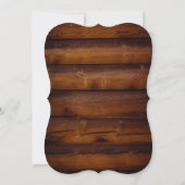 素朴なI DO ポストBBQ 木製招待状 招待状 (裏面)