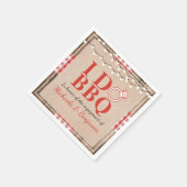 素朴なI Do BBQエンゲージメントパーティー カップルシャワー スタンダードカクテルナプキン (角)
