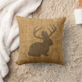 素朴なJackalope クッション (ブランケット)
