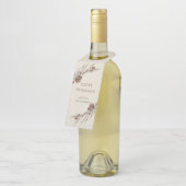 素朴なPineconeのクリスマスの休日 ボトルネックタグ (アングル)