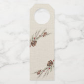 素朴なPineconeのクリスマスの休日 ボトルネックタグ (裏面)