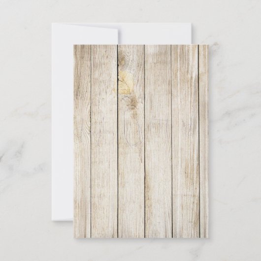 素朴なrsvpカードエレガント、バーガンディ、ウッド 招待状 (裏面)