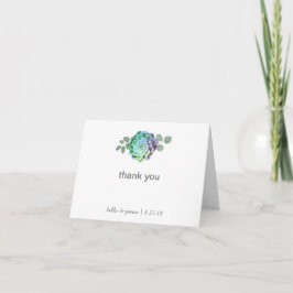 素朴なSucculentsの結婚はメッセージカード感謝していしています サンキューカード