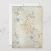 素朴なweddibgの招待カード 招待状 (裏面)