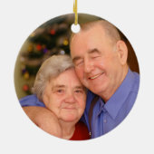 素朴なWoodgrain及びピンクの花の新しい祖母Nonna セラミックオーナメント (裏面)