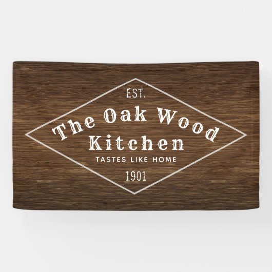 素朴なWoodgrain 横断幕 (横)