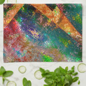 素朴に燃えた色の層の散乱 キッチンタオル (折り畳み)