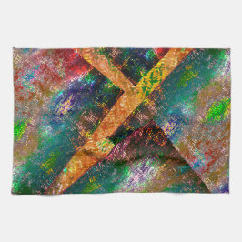 素朴に燃えた色の層の散乱 キッチンタオル