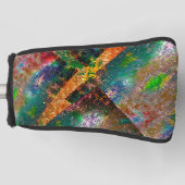 素朴に燃えた色の層の散乱 ゴルフヘッドカバー (正面)