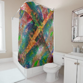 素朴に燃えた色の層の散乱 シャワーカーテン