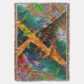 素朴に燃えた色の層の散乱 スローブランケット (正面縦)