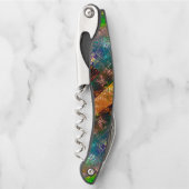 素朴に燃えた色の層の散乱 ソムリエナイフ (正面)