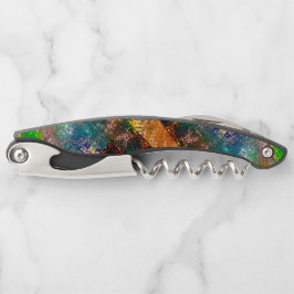 素朴に燃えた色の層の散乱 ソムリエナイフ