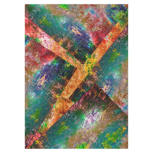 素朴に燃えた色の層の散乱 テーブルクロス (正面)