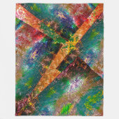 素朴に燃えた色の層の散乱 フリースブランケット (正面)