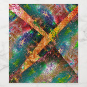 素朴に燃えた色の層の散乱 ワインラベル (シングルラベル)