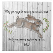 素朴のデートウサギが新年を迎える タイル (正面)