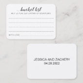 素朴のバ結婚ケットリストアイディアアドバイスカード プレイスカード (正面/裏面)