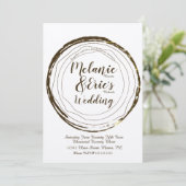 素朴のロ結婚グエレガントスクリプト招待状 招待状 (スタンド正面)