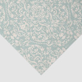 、素朴のヴィンテージ、ダマスク織、ぼろぼろの上品、ビクトリア時代の人真新しい、 薄葉紙 (詳細)