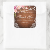 素朴の結婚ウッドライトレースフローラありがとうP スクエアシール (バッグ)