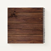 素朴の結婚ゲストブックユーカリのストリングライト ノートブック (裏面)