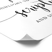 素朴の結婚サインはバイブルのゲストブックサイン ポスター (角)