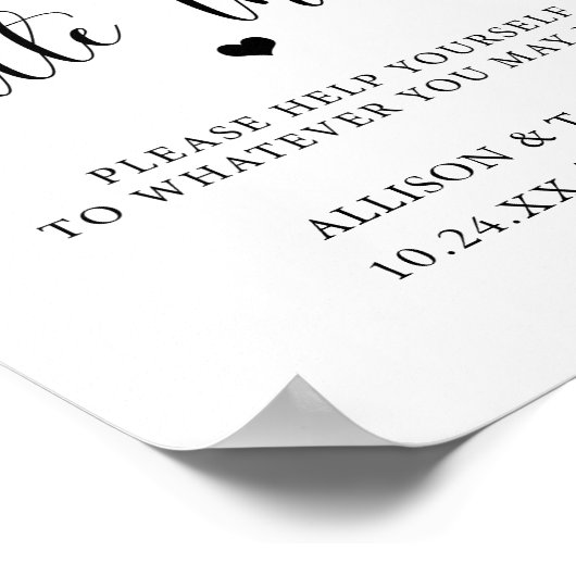 素朴の結婚サイン用のバスルーム結婚バスケット ポスター (角)