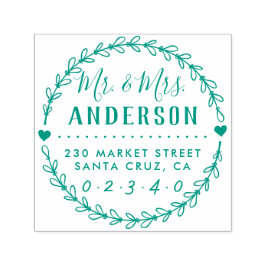 素朴の結婚スクリプト名と差出人住所 セルフインキングスタンプ