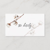 素朴の結婚トレンディー綿花情報詳細 エンクロージャーカード (正面)