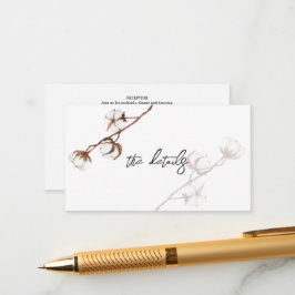 素朴の結婚トレンディー綿花情報詳細 エンクロージャーカード