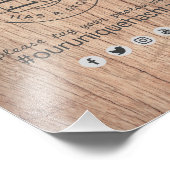 素朴の結婚ハッシュタグ記号 – ウッドカメラ共有 フォトプリント            (角)