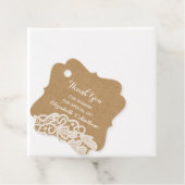 素朴の結婚バーラップレースありがとう フェイバータグ (インサイチュ)