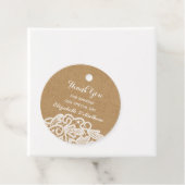 素朴の結婚バーラップレースありがとう フェイバータグ (インサイチュ)