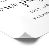 素朴の結婚パズルゲストブックサイン ポスター (角)