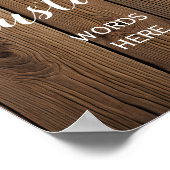 素朴の結婚パーティー署名は自分の署名を作成カスタムする ポスター (角)